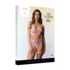 2-delige bh-set met jarretels en schitterende eye contact bling sticker - One Size - Multicolor_