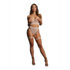 2-delige BH-set met jarretels - One size - Roze_