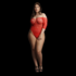 Presents Rhinestone Off Shoulder Bodysuit - Plus Size_