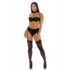 On the Prowl Choker Lingerie Set - XL - Zwart_