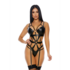 X Marks The Spot Cheetah Print Teddy - XL - Zwart_