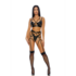 That's My Spot Cheetah Print Lingerie Set - XL - Zwart_