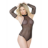 Fetish Visnet Teddy met Handschoenen - Plus Size_