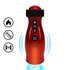 Virtuo - Zuig- en Vibratie Masturbator Pomp met Telefoonbevestiging - Metallic Rood_