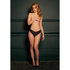 Zoé - Elastische Kant Slip met Rugvetering en Gouden Details - One Size_