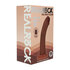 Dual Density Siliconen Gebogen Realistische Dildo met Zuignap - 6 / 15,5 cm - Bruin_