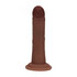 Dual Density Siliconen Gebogen Realistische Dildo met Zuignap - 6 / 15,5 cm - Bruin_