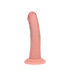 Dual Density Silicone Gebogen Realistische Dildo met Zuignap - 6 / 15,5 cm - Vlees_