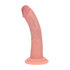 Dual Density Silicone Gebogen Realistische Dildo met Zuignap - 6 / 15,5 cm - Vlees_