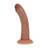 Dual Density Silicone Gebogen Realistische Dildo met Zuignap - 6 / 15,5 cm - Tan_
