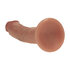 Dual Density Silicone Gebogen Realistische Dildo met Zuignap - 6 / 15,5 cm - Tan_