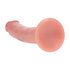 Dual Density Silicone Gebogen Realistische Dildo met Zuignap - 7 / 18,5 cm - Vlees_