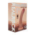 Dual Density Silicone Gebogen Realistische Dildo met Zuignap - 7 / 18,5 cm - Tan_