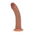 Dual Density Silicone Gebogen Realistische Dildo met Zuignap - 7 / 18,5 cm - Tan_