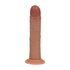 Dual Density Silicone Gebogen Realistische Dildo met Zuignap - 7 / 18,5 cm - Tan_