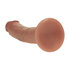 Dual Density Silicone Gebogen Realistische Dildo met Zuignap - 7 / 18,5 cm - Tan_