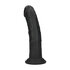 Dual Density Silicone Gebogen Realistische Dildo met Zuignap - 8 / 20,5 cm - Zwart_