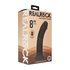 Dual Density Silicone Gebogen Realistische Dildo met Zuignap - 8 / 20,5 cm - Zwart_