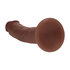 Dual Density Silicone Gebogen Realistische Dildo met Zuignap - 8 / 20,5 cm - Bruin_