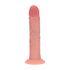 Dual Density Silicone Gebogen Realistische Dildo met Zuignap - 8 / 20,5 cm - Vlees_