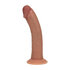 Dual Density Silicone Gebogen Realistische Dildo met Zuignap - 8 / 20,5 cm - Tan_