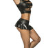 Rok met Rimpels - S/M - Nat Look Zwart_