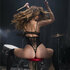 Rock Star - Cincher Bodysuit - S/M - Glanzend Zwart_