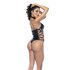 Lace-up Halter Bodysuit - S - Glanzend Zwart_