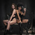 Vetersluiting Bodysuit met Lage Halslijn - M - Glanzend Zwart_